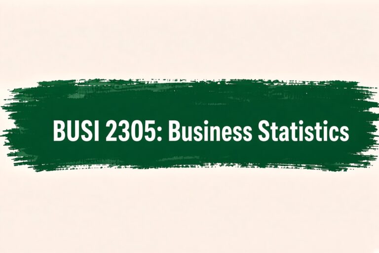 BUSI 2305 Business Statistics