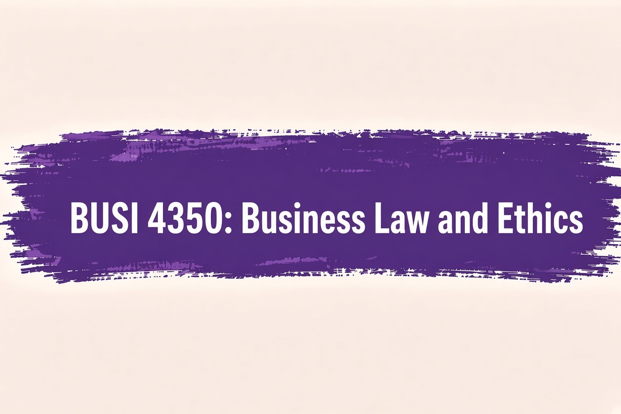 Business Law and Ethics