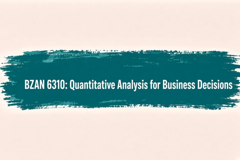Quantitative Analysis for Business Decisions